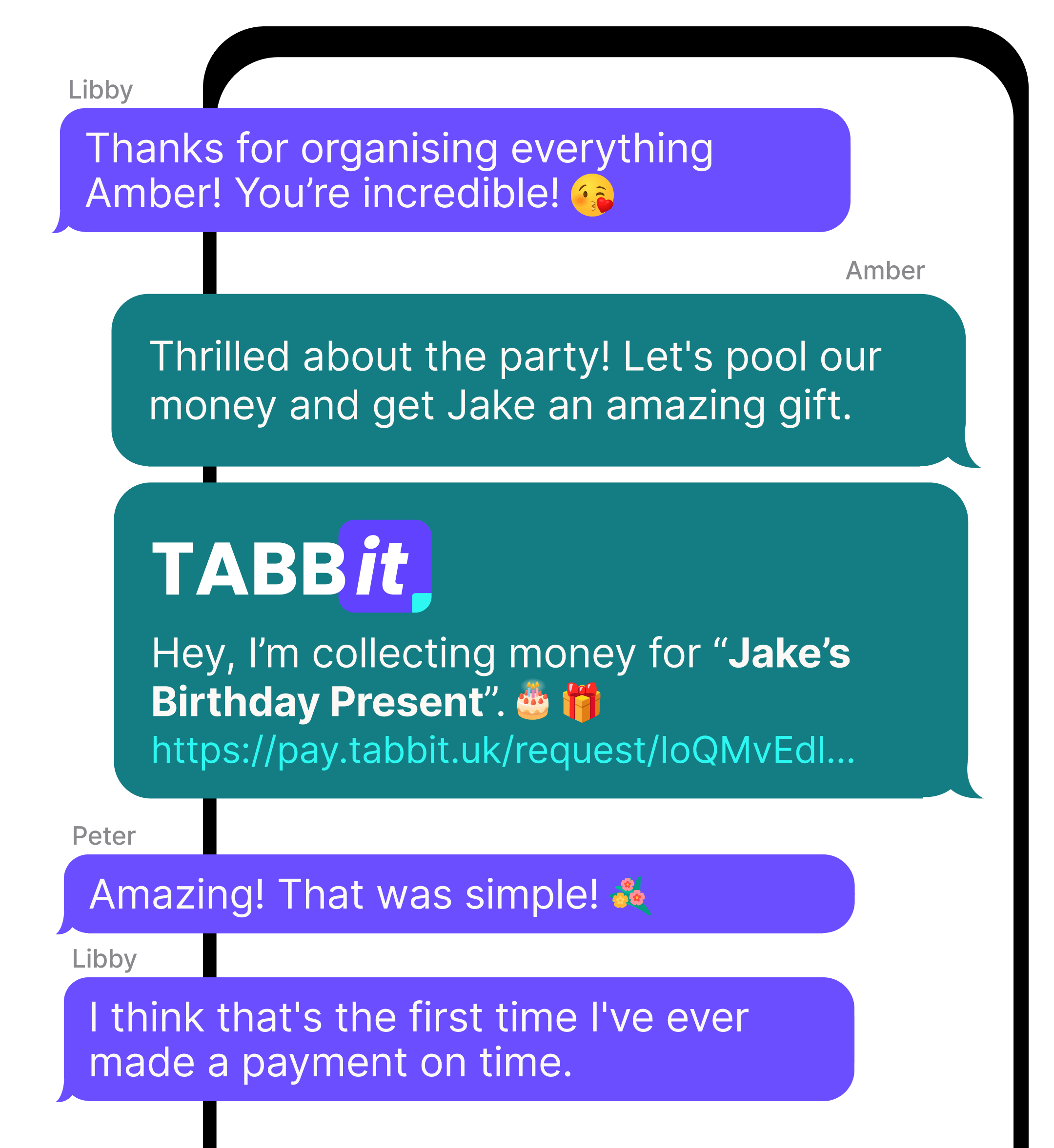 Share a night out with friends via TABBit